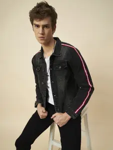 High Star Men Black Washed Denim Jacket