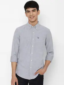 AMERICAN EAGLE OUTFITTERS Slim Fit Button-Down Collar Pure Cotton Casual Shirt