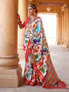Anouk Ethnic Motifs Zari Silk Blend Banarasi Saree