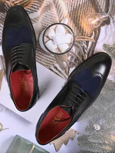 Cobblerz Men Colourblocked Leather Formal Brogues