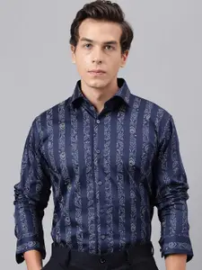 HancockMen Premium Slim Fit Opaque Printed Casual Shirt