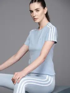 ADIDAS Essential 3-Striped Pure Cotton Slim Fit T-shirt