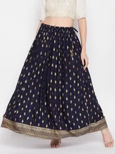 Clora Creation Ethnic Motif Printed Flared Maxi Skirt