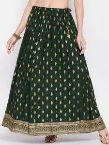 Clora Creation Ethnic Motif Printed Flared Maxi Skirt