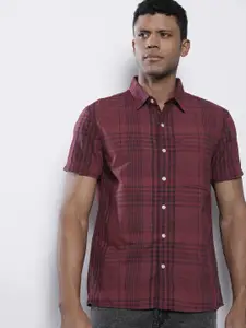 AMERICAN EAGLE OUTFITTERS Checked Seersucker Casual Shirt