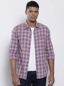 AMERICAN EAGLE OUTFITTERS Classic Slim Fit Grid Tattersall Checked Cotton Casual Shirt