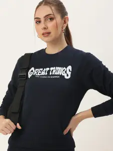 Kook N Keech Women Typography Printed Sweatshirt