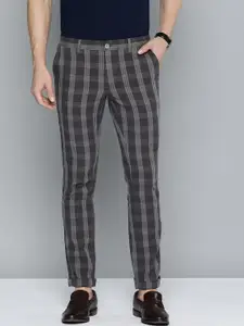 Indian Terrain Men Checked Brooklyn Slim Fit Chinos Trousers