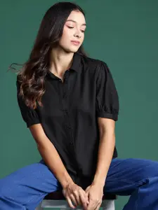 DressBerry Puff Sleeves Casual Shirt