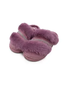 JENNA Men Comfort Closed Toe Fur Room Slippers