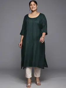 EXTRA LOVE BY LIBAS Plus Size Embroidered Sequinned Kurta