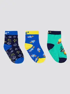 H By Hamleys Infant Boys Pack Of 3 Patterned Calf-Length Socks