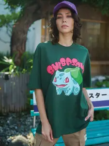 Bonkers Corner Pokemon Printed Drop-Shoulder Cotton Relaxed Fit T-shirt