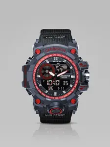 CARLINGTON Men Analogue and Digital Chronograph Watch CT 3388 Red