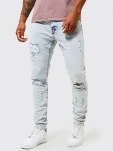 boohooMAN Skinny Fit Highly Distressed Stretchable Jeans