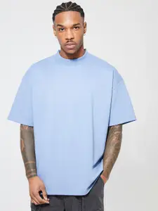 boohooMAN Drop-Shoulder Sleeves Cotton Oversized T-shirt