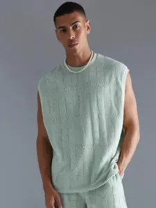 boohooMAN Oversized Knitted Tank T-shirt
