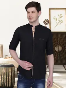 Kuons Avenue Smart Slim Fit Opaque Linen Cotton Casual Shirt