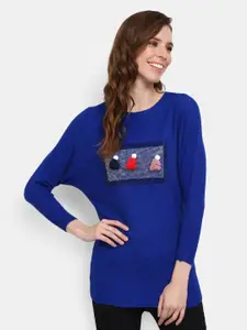V-Mart Pullover With Embellished Sweaters