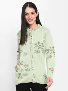 V-Mart Floral Printed Cotton Cardigan Sweater