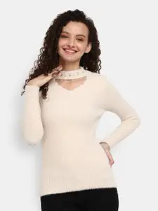 V-Mart Embellished Cotton Pullover
