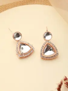 Jazz and Sizzle Rose Gold Plated Geometric Drop Earrings