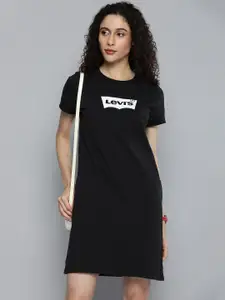 Levis Brand Logo Printed Pure Cotton T-shirt Dress