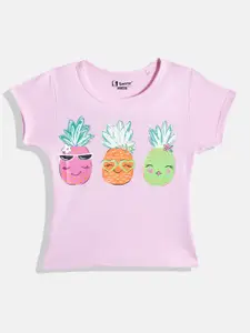 Eteenz Girls Conversational Printed Premium Cotton T-shirt