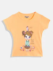 Eteenz Girls Graphic Printed Premium Cotton T-shirt