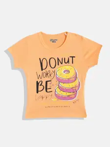 Eteenz Girls Printed Premium Cotton T-shirt
