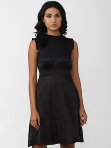 Van Heusen Woman Self Design High Neck Fit and Flare