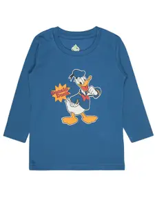 Bodycare Boys Graphic Printed Donald Duck Drop-Shoulder Sleeves Cotton T-shirt