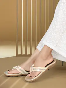 ELLE Embellished Open Toe Flats