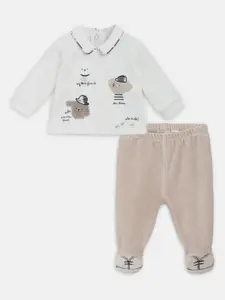 Chicco Boys Printed T-shirt with Trousers