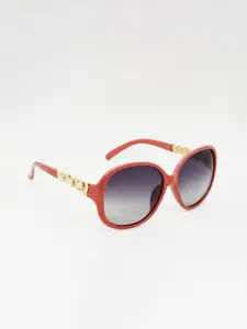 HRINKAR Women Oversized Sunglasses with UV Protected Lens HRS466-RD-GRY
