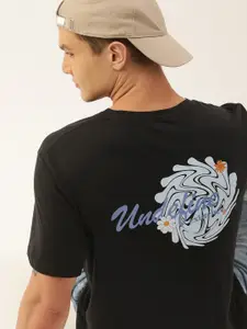 Kook N Keech Men Graphic Oversized Printed Drop-Shoulder Sleeves Pure Cotton T-shirt