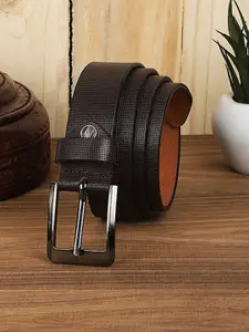 Roadster The Roaster Lifestyle Co. Men Brown Textured Leather Slim Belt