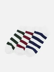 Trendyol Men Pack Of 3 Striped Ankle-Length Socks