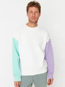 Trendyol Colourblocked Round Neck Pullover Sweatshirt