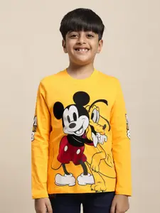 Kids Ville Boys Mickey & Friends Printed Pure Cotton Tshirt