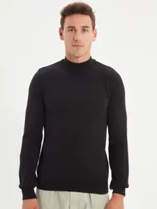 Trendyol High Neck Ribbed Cotton Pullover Sweater