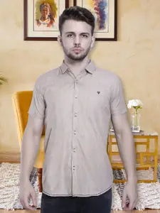 Kuons Avenue Smart Slim Fit Spread Collar Pocket Casual Shirt