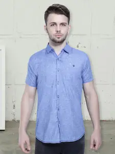 Kuons Avenue Smart Slim Fit Spread Collar Pocket Casual Shirt