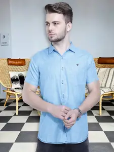 Kuons Avenue Smart Slim Fit Spread Collar Pocket Casual Shirt
