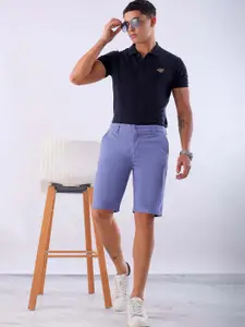 Hardsoda by The Indian Garage Co Men Mid-Rise Slim Fit Cotton Shorts