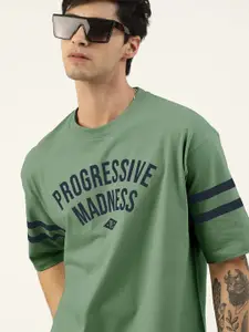 Maniac Typography Printed Pure Cotton T-Shirt