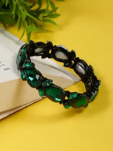 YouBella Crystal Studded Adjustable Bangle-Style Bracelet