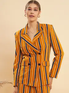 KASSUALLY Striped Double Breasted Blazer