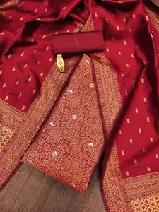 KALINI Ethnic Motifs Woven Design Zari Unstitched Dress Material