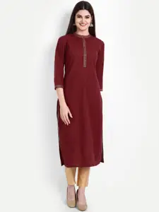 SUTI Mandarin Collar Cotton Regular Kurta